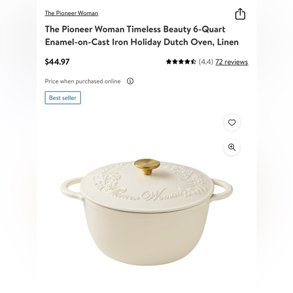 The Pioneer Woman Kitchen Nwt The Pioneer Woman Enameled Cast Iron